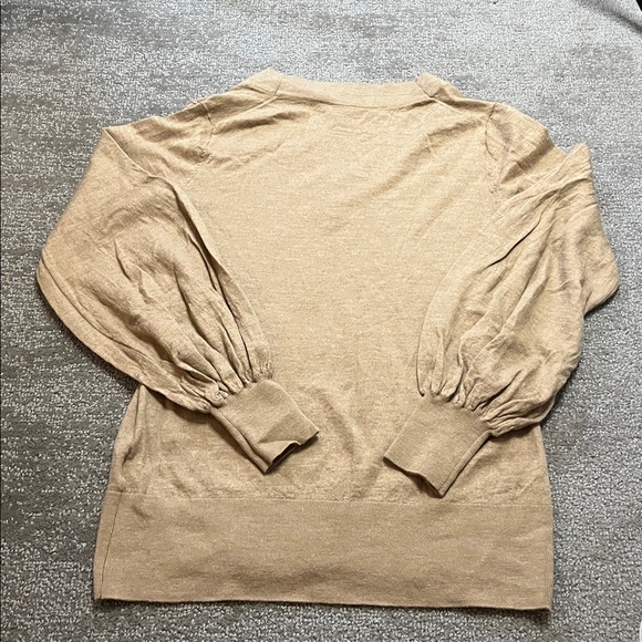 Trina Turk Merino Wool V-Neck Tan Sweater Size XS - Picture 8 of 8